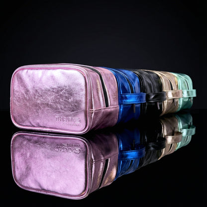 Thread Original Aurora LED travel makeup organizers in five colors with wipeable vegan leather exterior.
