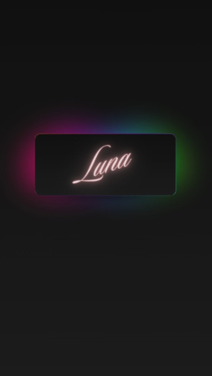 Video demonstrating the Luna LED makeup bag's built-in lights switching on and illuminating the bag in a dark room.